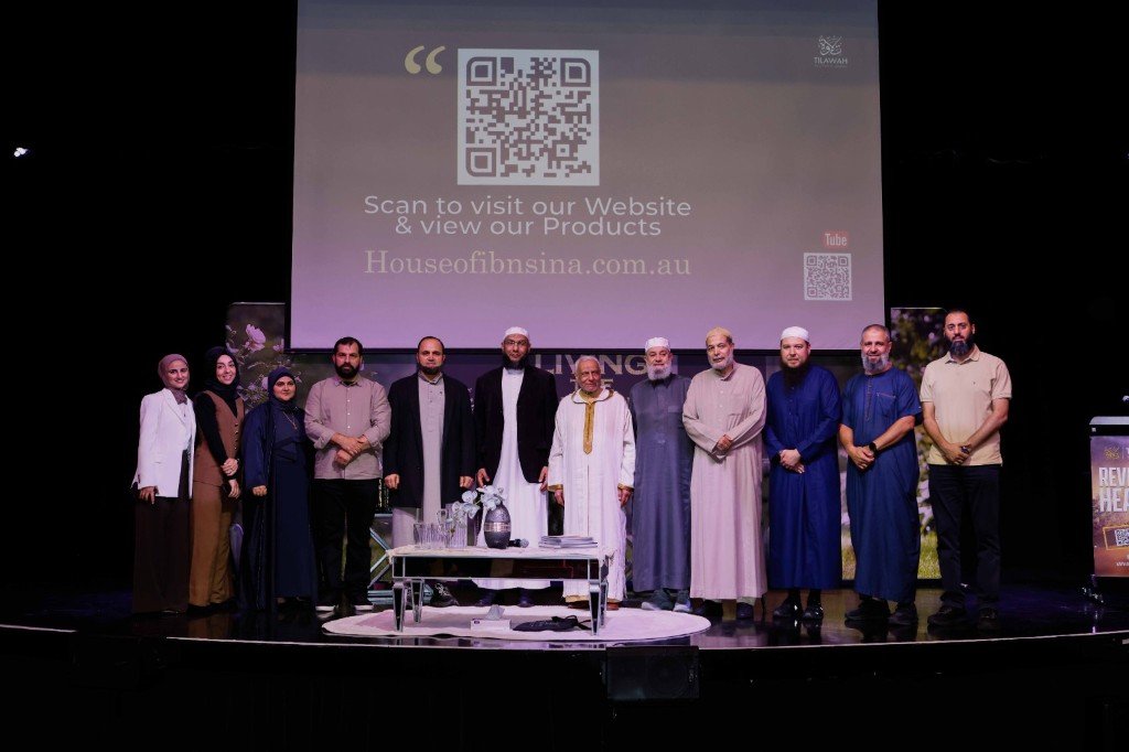 Speakers and organisers on stage at a Living the Tayyib Life gathering